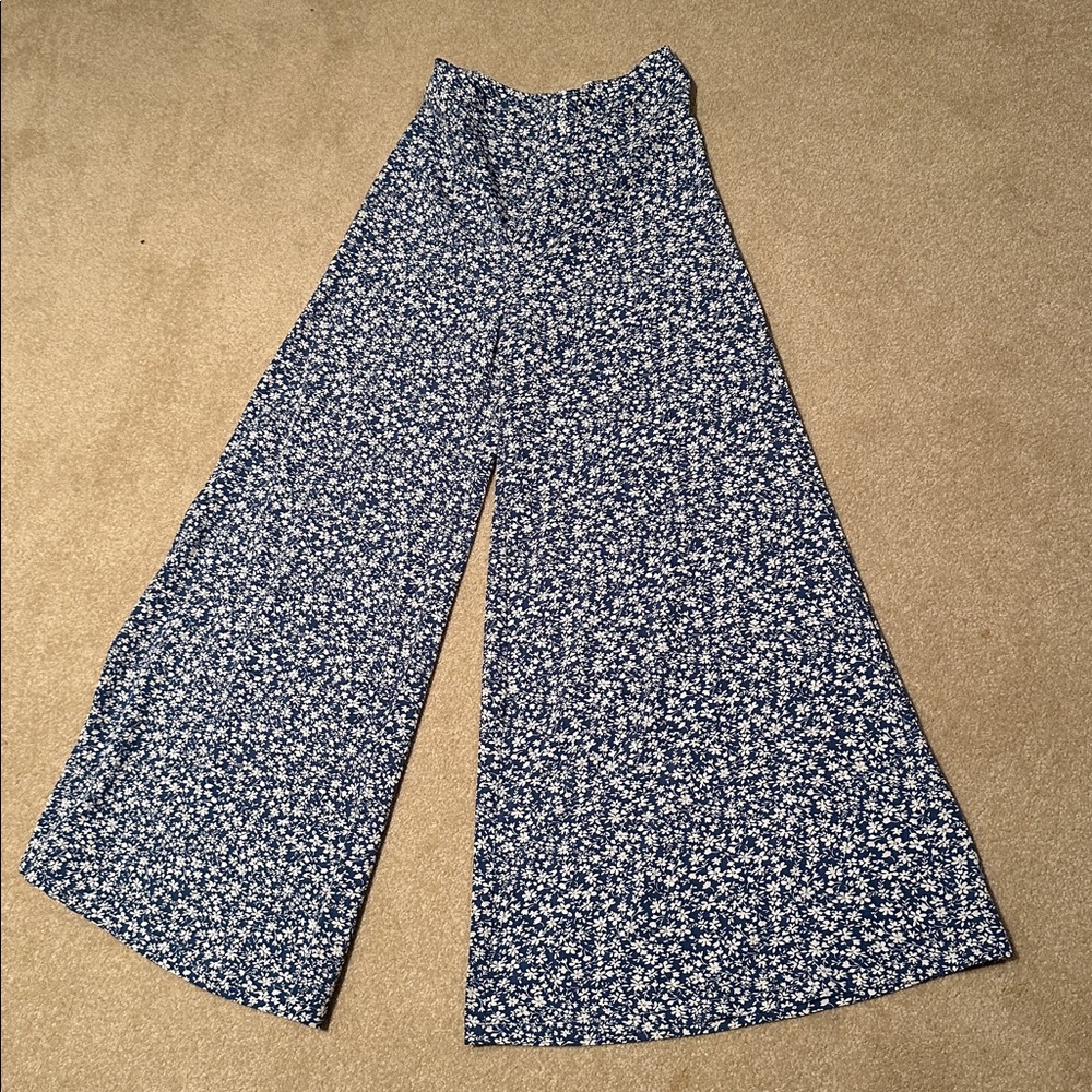 Floral Wide-Leg Pants